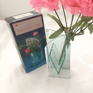 CHADWICK glass & mirror FLOWER VASE NIB
